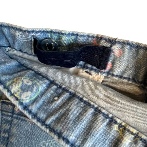 The Children's Place Shorts Girls 14 Blue Printed Stretch Adjust. Waist (W28 L2) - Picture 9 of 9